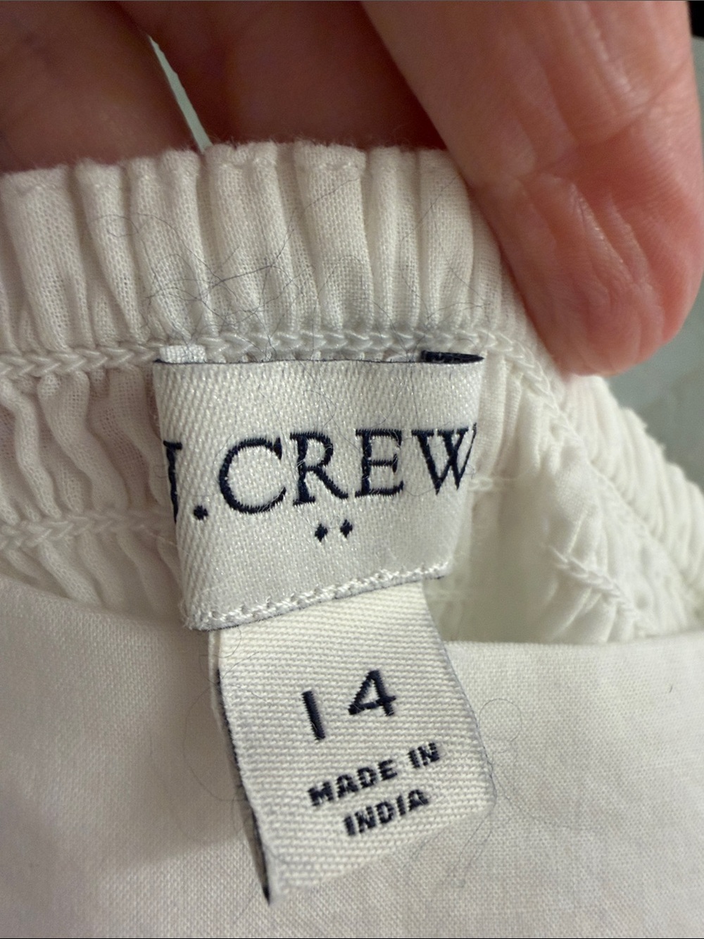 J. Crew Tiered Summer Dress with Coral Trim - Picture 2 of 4